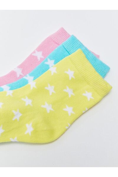 LC Waikiki Чорапи с шарки за момичета LCW ECO, 3 чифта