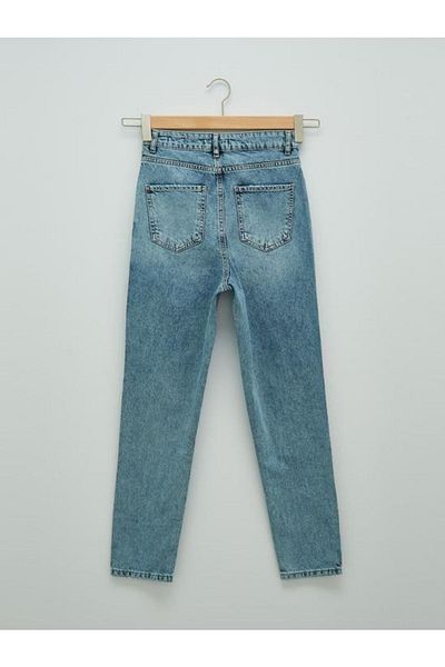 LC Waikiki Ψηλόμεσο τζιν με λεπτομέρεια Mom Fit