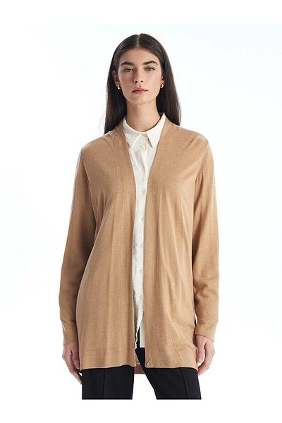 LC Waikiki Lcw Modest - Shawl Collar Women's Knitwear Cardigan, Long Sleeve
