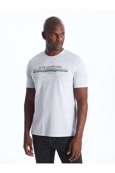 LC Waikiki LCWAIKIKI - Classic Men's Combed Cotton T-Shirt: Crew Neck, Short Sleeve, Printed