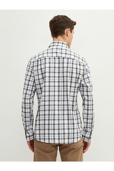 LC Waikiki Ανδρικό καρό μακρυμάνικο πουκάμισο Lcw Classic Regular Fit