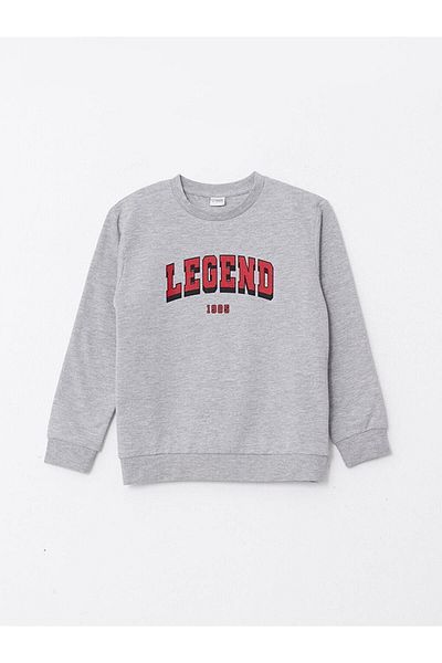 LC Waikiki LCW Kids Crew Neck Printed Long Sleeve Boy's Sweatshirt and Sweatpants