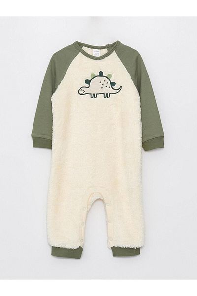 LC Waikiki LCW baby Crew λαιμόκοψη μακρυμάνικο βελούδινο μωρό αγόρι με λεπτομέρεια κεντήματος