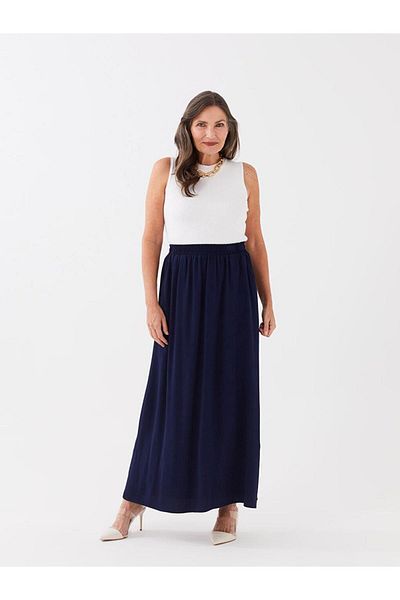LC Waikiki LCW Grace Elastic Waist Plain A-line Women's Skirt