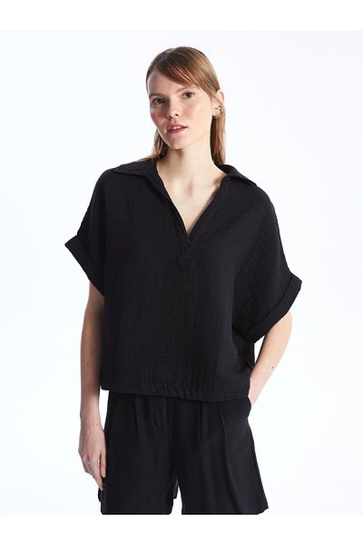 LC Waikiki Γυναικεία μπλούζα Polo ίσια κοντό μανίκι Oversize