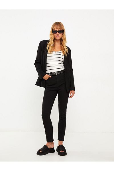 LC Waikiki Pantaloni drepți de damă, slim fit, jean