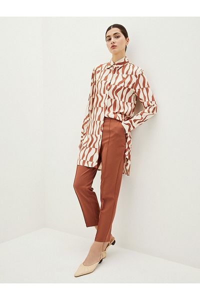 LC Waikiki Zipper Waist Standard Fit Straight Pocket Detailed Women's Trousers