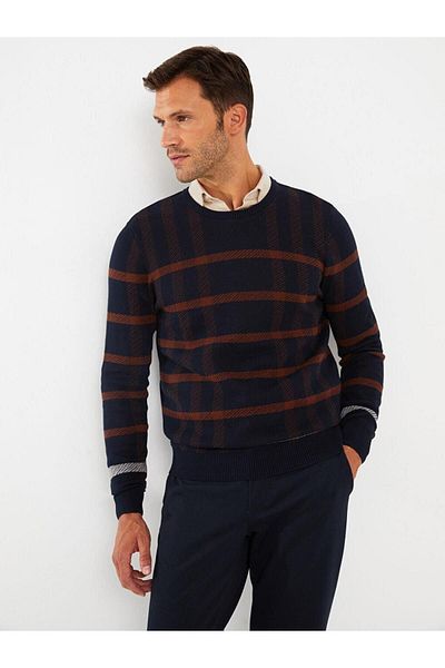LC Waikiki LCWAIKIKI Classic - Crew Neck Striped Long Sleeve Men's Knitwear Sweater