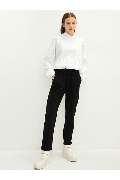 LC Waikiki Pantaloni de trening drepti cu talie elastică LCW Casual pentru femei