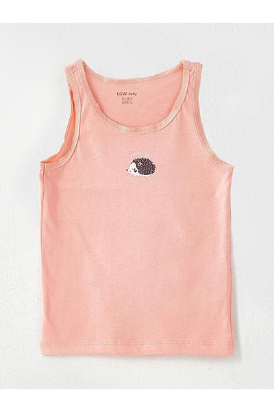 LC Waikiki LCW baby Crew Neck Printed Baby Girl Undershirt 2 pcs