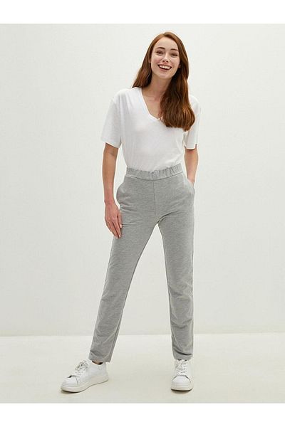 LC Waikiki Lcwaıkı Basic ελαστική μέση ίσια τσέπη Λεπτομερές βαμβακερό γυναικείο φούτερ
