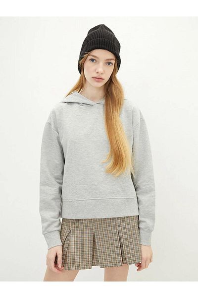LC Waikiki Casual Hooded Plain Long Sleeve Women's Sweatshirt