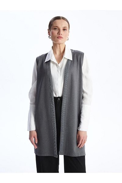 LC Waikiki Lcwaikiki Basic Women's Plain Cardigan - Shawl Collar