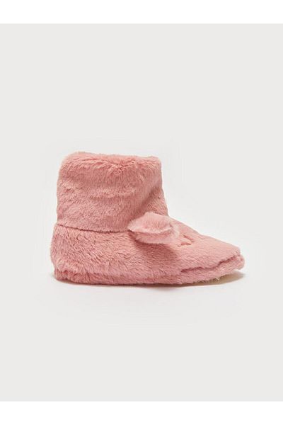 LC Waikiki LCW STEPS Plush Girl's Home Boots with Embroidery Detail