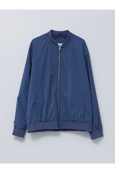 LC Waikiki Ανδρικό παλτό Bomber Leather Look Vision Standard Mold College Collar