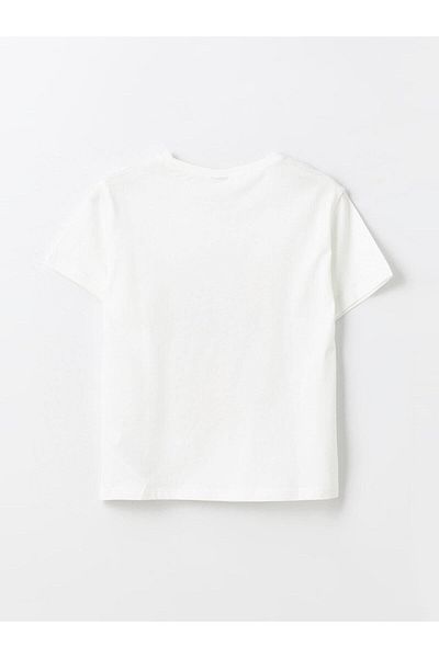 LC Waikiki Κοντομάνικο μπλουζάκι LCW Kids Girls - Crew Neck με στάμπα