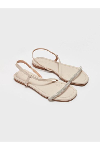 LC Waikiki Γυναικεία δερμάτινα σανδάλια LCW STEPS