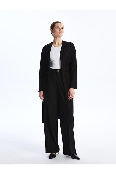 LC Waikiki LCWAIKIKI Tricot Cardigan pentru damă - Guler șal, solid, cu mânecă lungă