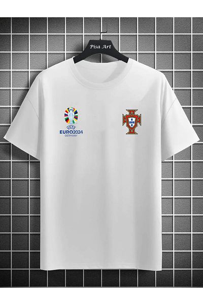 Pisa Art EURO 2024 Portugal Unisex T-Shirt θαυμαστών προσαρμοσμένης σχεδίασης