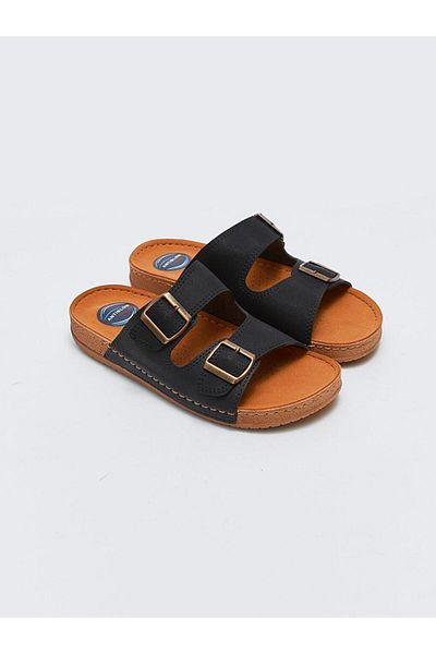 LC Waikiki Ανδρικές παντόφλες LCW STEPS με διπλή πόρπη με λεπτομέρεια