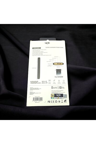 Link Linktech PD12 Premium PD 22.5 W 10000 mAh Hızlı Şarj Powerbank Siyah