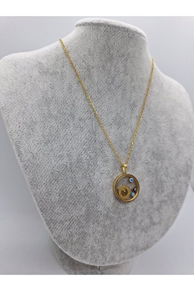 stainles steel Cam Fanuslu Çelik Kolye