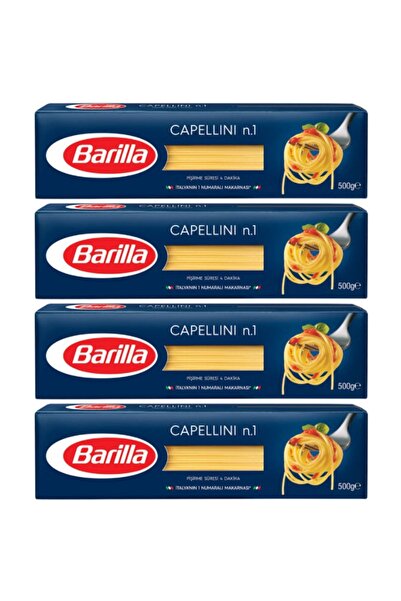 Barilla Capellını (ince Spagetti) 500gr 4 Lü Set