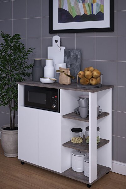 moka park avm Mikro Dalga Fırın Dolabı 2 Kapaklı Çok Amaçlı Dolap