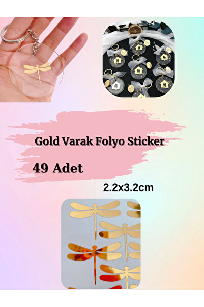 Sirius Hobi Epoksi Reçine Baby Shower-Nişan-Düğün Magnet Altın Varak Folyo St...