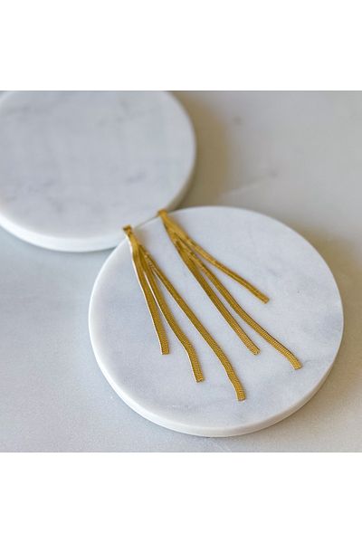 CHARMLUCKY Steel Italian Chain Earring