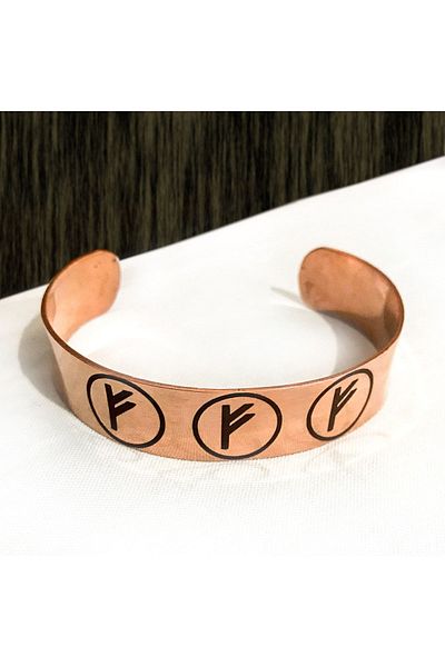 ajda's Fehu Trilogy Abundance Abundance Bracelet - Pure Copper