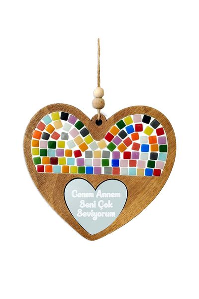 Mia Creative Art Heart Figure Wooden Mosaic Set (Wood) - Child Activity Set