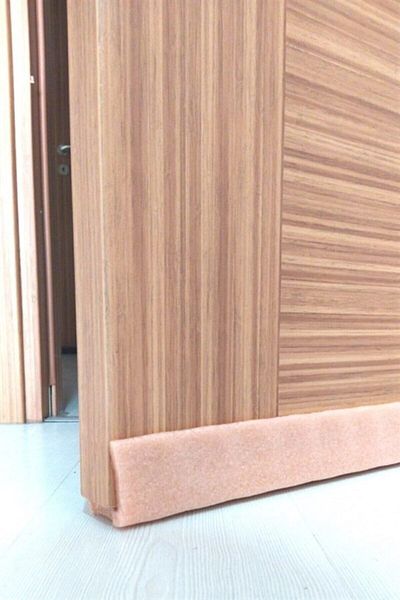 Şeker Portakalım Snap-on Under-Door Insulation Sponge Heat Insulation Cold Air Cutter Insect and Dust Prevention 2 Pieces Beige