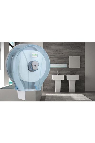 Şeker Portakalım Vialli Mj1t Mini Jumbo WC Toilet Paper Dispenser Transparent