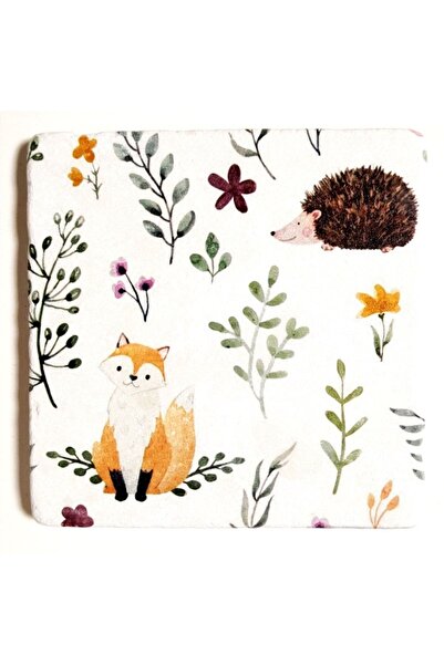 Şeker Portakalım Dekoratif Figürlü Doğal Taş Banyo Gider Kapağı Süsü Tekli 10x10 Cm