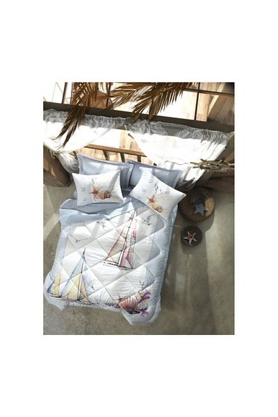 Cotton Box Μονό Βαμβακερό Σετ ύπνου Ranforce Yacht Blue