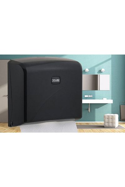 Şeker Portakalım Vialli K2b Z Fold Paper Towel Dispenser 200 Paper Black