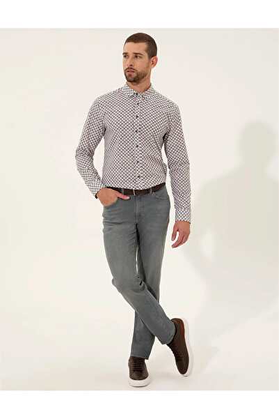 Pierre Cardin Черна риза с дълъг ръкав Slim Fit