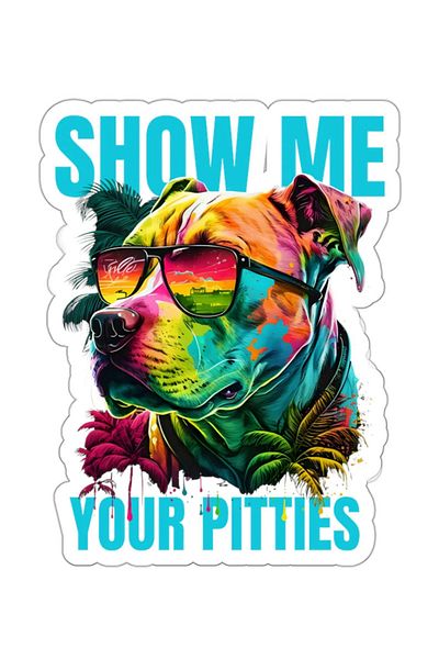 MegaSticker Autocolant pentru mașină cu model Pitbull Dog 13x10 Cm - pentru motocicletă, laptop, cască
