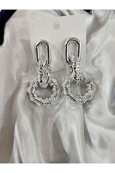 Aylish Bijuteri SILVER LARGE DANGLE EARRING