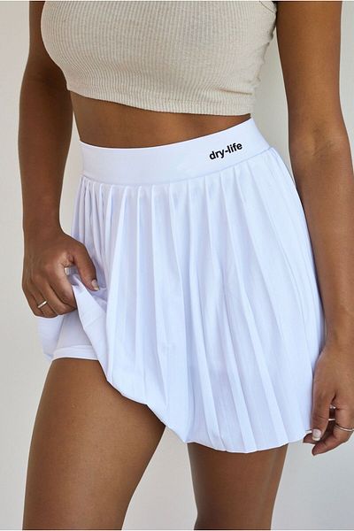 DryMod Fustă de tenis sport cu talie înaltă plisată cu pantaloni scurți