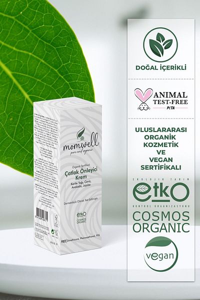 Momwell 200ml Cream Colored Organic Stretch Mark Prevention