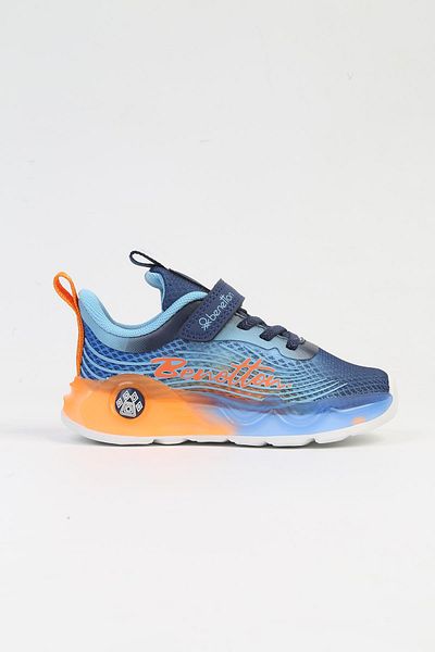 Benetton ®   Imported Blue Orange Children's Sneakers - Bni-10277