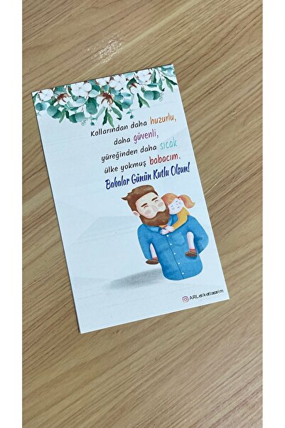 arl etiket tasarım dijital baskı merkezi Felicitare Ziua Tatălui 9x15 Cm 98 B...