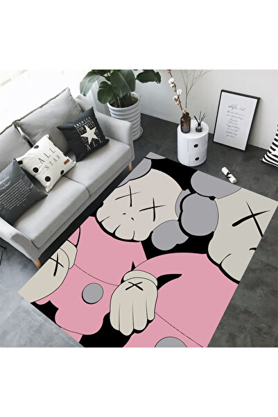 eco concept Kaws Desen Çocuk Halısı, Leke Tutmaz Çocuk Halısı, Kaymaz Taban H...