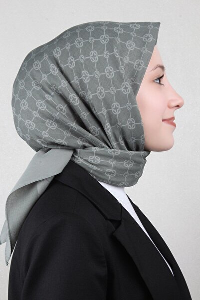 Aker Monogram Series Jacquard Khaki Scarf - 1090500 -951