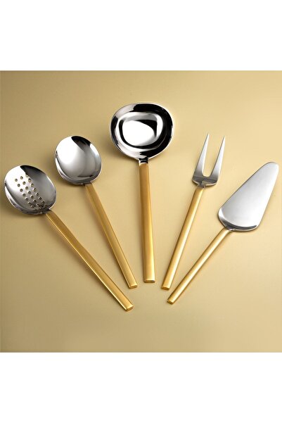 Jumbo 8100 Mat Altın 5 Parça Servis Seti