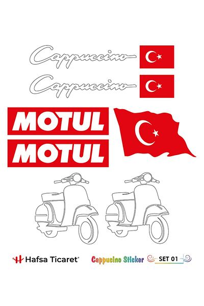 Hafsa Ticaret Autocolant moto pentru eticheta Cappuccino Color
