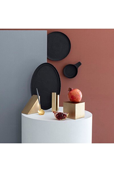 REVOL Tabac oval din bazalt Siyah 35 cm