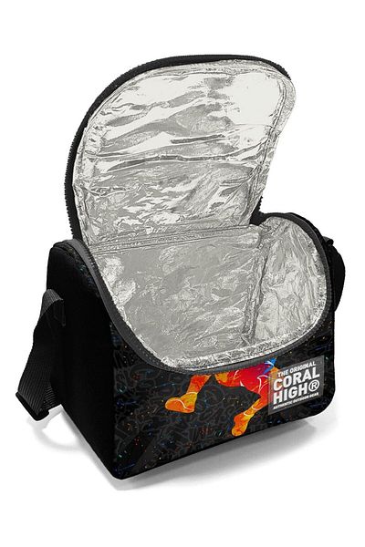 Coral High Boy's Gray Basketball Patterned Thermal Insulated Lunch Box and Pen Holder Set